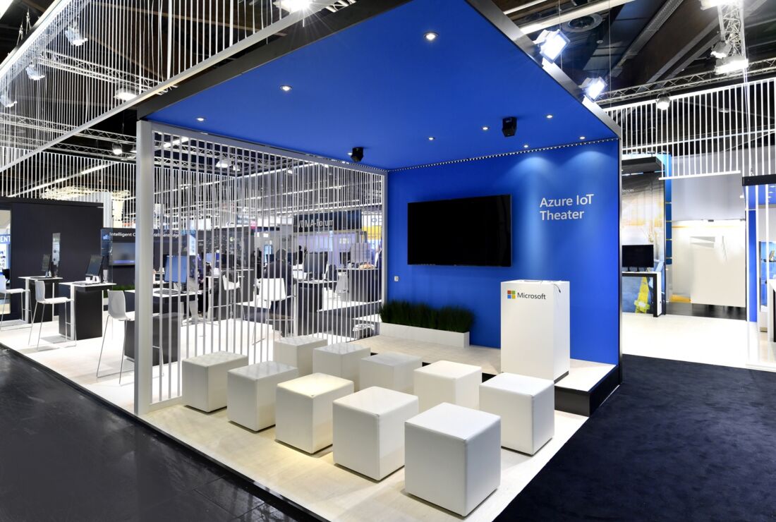 Messestand Microsoft